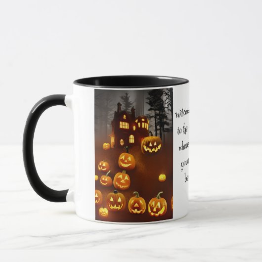Mug Maison d'Halloween déplaisante (Gauche)