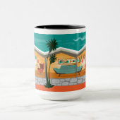 Mug Maison du milieu du siècle sur le toit en tôle pli (Centre)