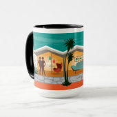 Mug Maison du milieu du siècle sur le toit en tôle pli (Devant gauche)