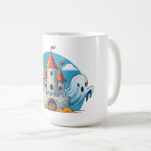 Mug maison effrayante et fantôme (Devant droit)