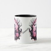 Mug Maison Éffrayante Halloween personnalisée, chauves (Centre)