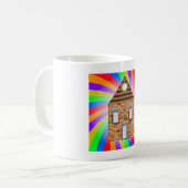 Mug Maison en brique psychédélique colorée Conception  (Devant gauche)