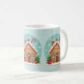 Mug Maison en pain d'épices de Whimsical scène de Noël (Devant droit)