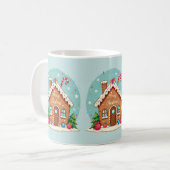 Mug Maison en pain d'épices de Whimsical scène de Noël (Devant gauche)
