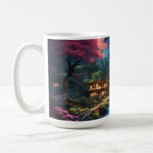 Mug Maison et jardins magnifiques dans une terre magiq