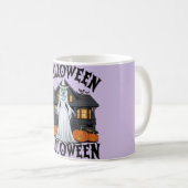 Mug Maison fantôme Halloween, citrouilles, sorcière, c (Devant droit)