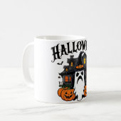 Mug Maison fantôme Halloween, citrouilles, sorcière, c (Devant gauche)