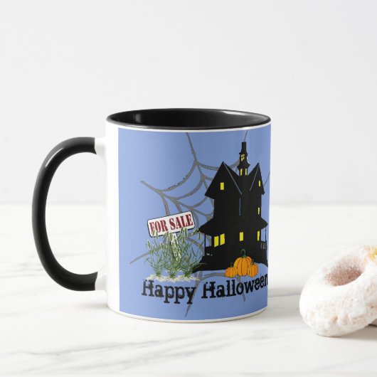 Mug Maison Hantée À Vendre (Avec donut)