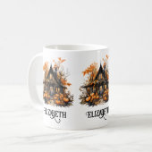 Mug Maison hantée avec Halloween Citrouille (Devant gauche)