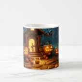 Mug Maison hantée de citrouille d'Halloween 3D (Centre)