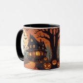 Mug Maison hantée d'Halloween (Devant gauche)