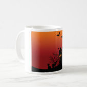 Mug Maison Hantée éffrayante Halloween nuit (Devant gauche)