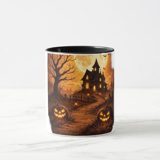 Mug Maison hantée épouvantable Halloween (Centre)