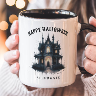 Mug Maison hantée gothique victorienne Joyeux Hallowee