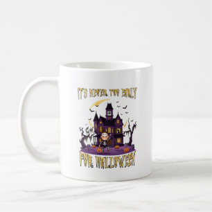 Mug Maison Hantée Halloween Cimetière Squelette