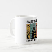 Mug Maison Hantée Halloween Gravure Vintage Épouvantab (Devant gauche)