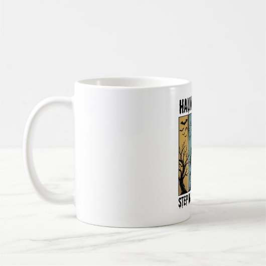 Mug Maison Hantée Halloween Gravure Vintage Épouvantab (Gauche)