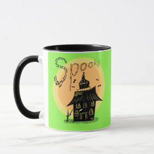 Mug Maison Hantée Halloween Néon Effrayant