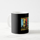 Mug Maison Hantée Halloween Sorcière Chouette Arrivée (Devant gauche)