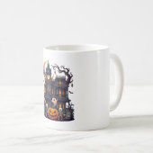 Mug Maison Hantée Halloween Squelettes Citrouille Fant (Devant droit)