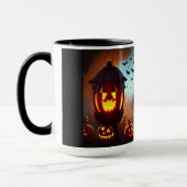 Mug Maison hantée, Jack-O-Lanterns et chauves-souris (Gauche)