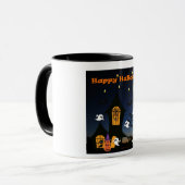 Mug Maison hantée joyeuse Halloween (Devant gauche)