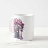Mug Maison Hantée rose Halloween Florale (Devant gauche)