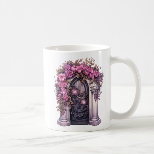Mug Maison Hantée rose Halloween Florale (Droite)