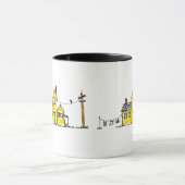 Mug Maison Jaune Avec Blanchisserie (Centre)