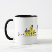 Mug Maison Jaune Avec Blanchisserie (Gauche)