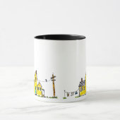 Mug Maison Jaune Avec Blanchisserie (Centre)