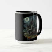 Mug Maison surréaliste Déplaisante hantée avec Citroui (Devant droit)