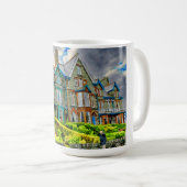Mug Maison victorienne à Keswick peinte en aquarelle (Devant droit)