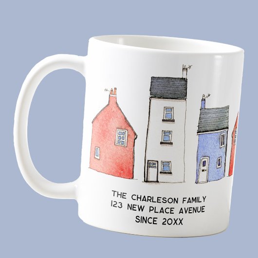 Mug Maison Watercolor Nouvelle maison Personnalisée