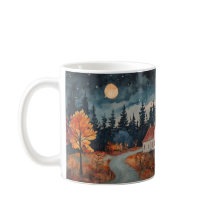 Maisonnette Cosy d'Automne Nuit d'Automne Art Aqua