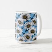 Mug Maisonnettes, fleurs sauvages sur bleu (Devant droit)