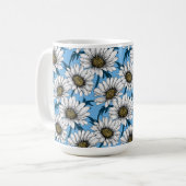 Mug Maisonnettes, fleurs sauvages sur bleu (Devant gauche)