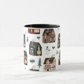 Mug Maisons de neige de Noël (Centre)