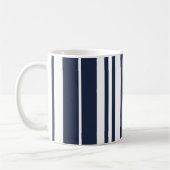 Mug Maisons de plage à rayures blanches et bleues mari (Gauche)