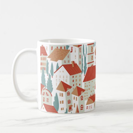 Mug Maisons De Ville : Illustration Sans Faille (Gauche)