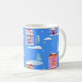 Mug Maisons d'hiver scandinave Motif de neige (Devant droit)