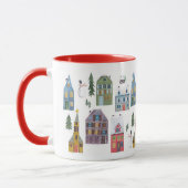 Mug Maisons et gîtes de ski hiver Noël (Gauche)