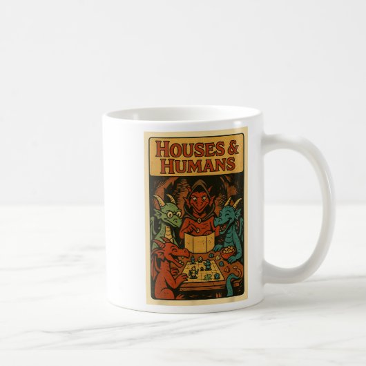 Mug Maisons Et Humains Drôle Rpg Gamer Jeu Nerd Hommes (Droite)