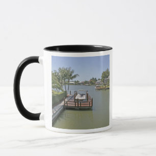 Mug Maisons et quais sur le canal Marco Island Floride