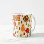 Mug Maisons Forest Vintage Motif sans couture (Devant droit)