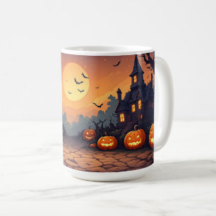Mug Maisons hantées sous une lune d'Halloween 🎃