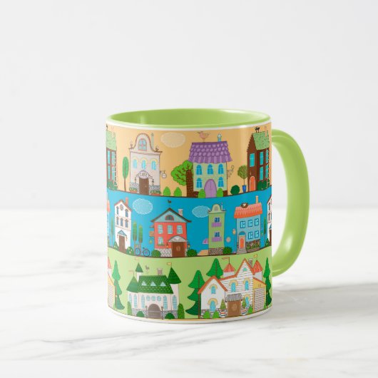 Mug Maisons mignonnes (Devant droit)