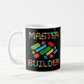 Mug Maître Constructeur de briques Bâtiment de blocs a (Gauche)