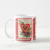 Mug Maître de la Saint-Valentin, Cœurs et fleurs de li (Gauche)