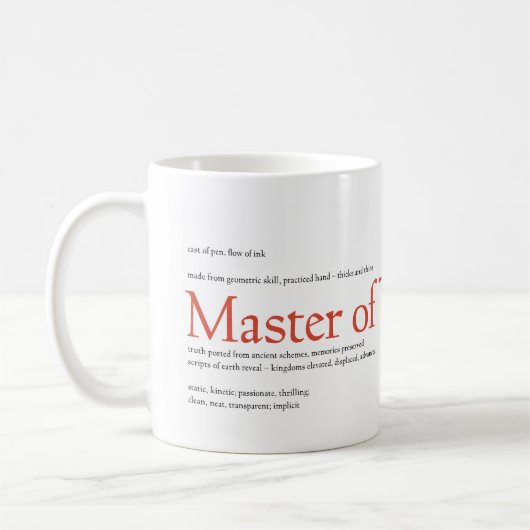Mug Maître de la typographie (Gauche)